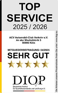 "Top Service" Siegel des DIQP für den ACV
